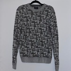 Mens vintage grey & white sweater